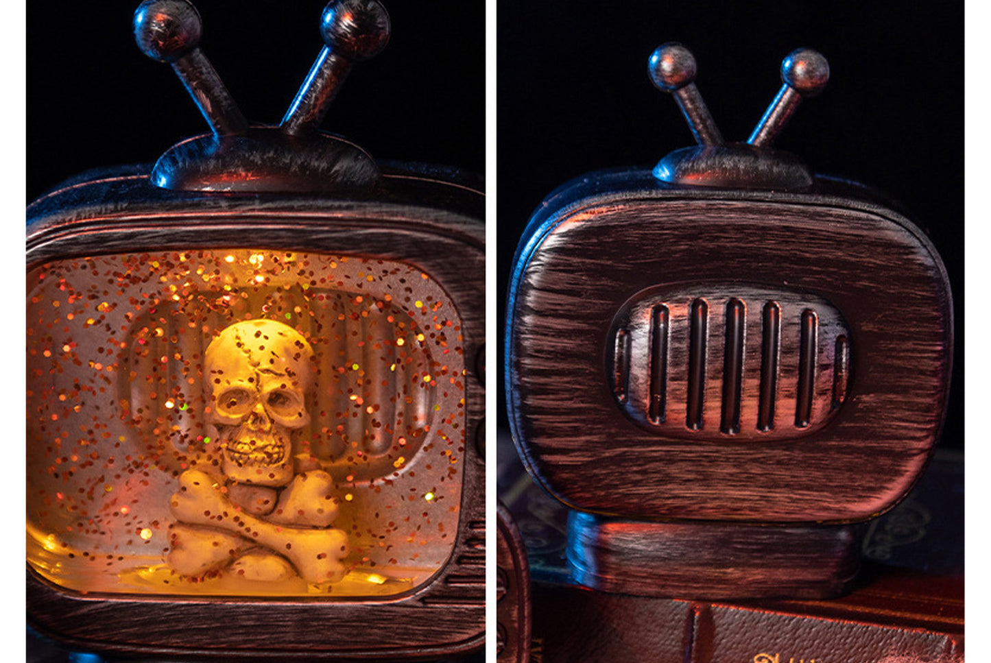 **Halloween TV Light | Ghost Skull Themed Desktop Ornament**