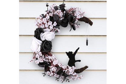 Halloween White Flower, Black Rose