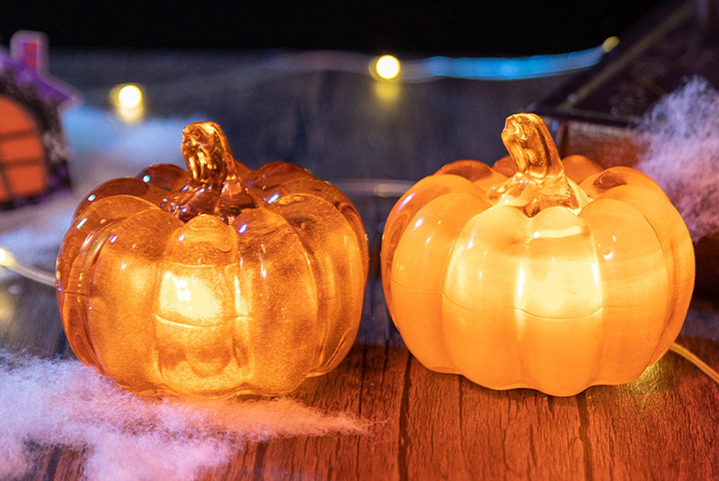 **Halloween LED Pumpkin Lantern | Desktop Decor**