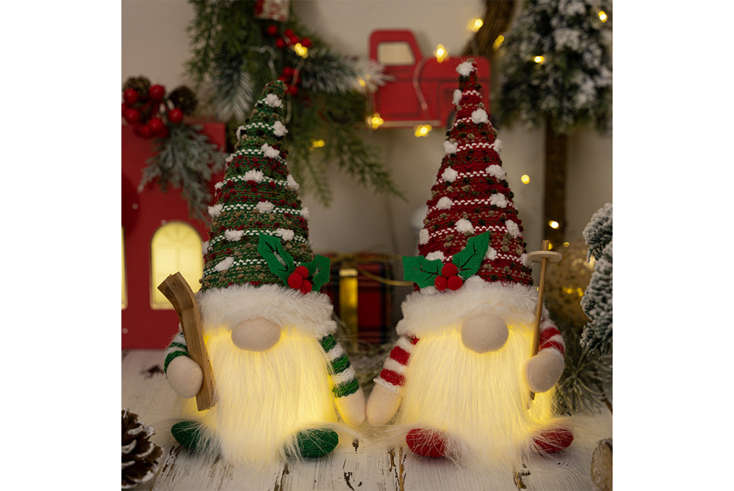 **Country-Style Glowing Rudolph Plush Toy**