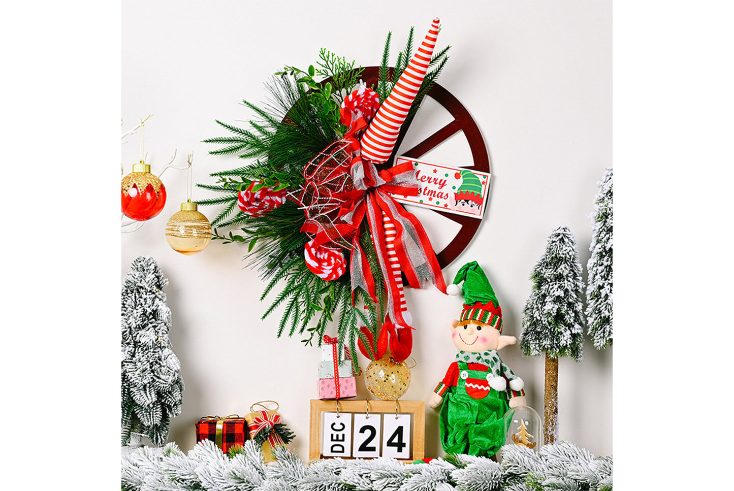 **Creative Christmas Elf Foot Wreath Ornament**