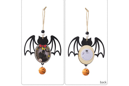 Halloween Wooden Light-Up Pendant | Pumpkin, Bat, and Spider Horror Decoration