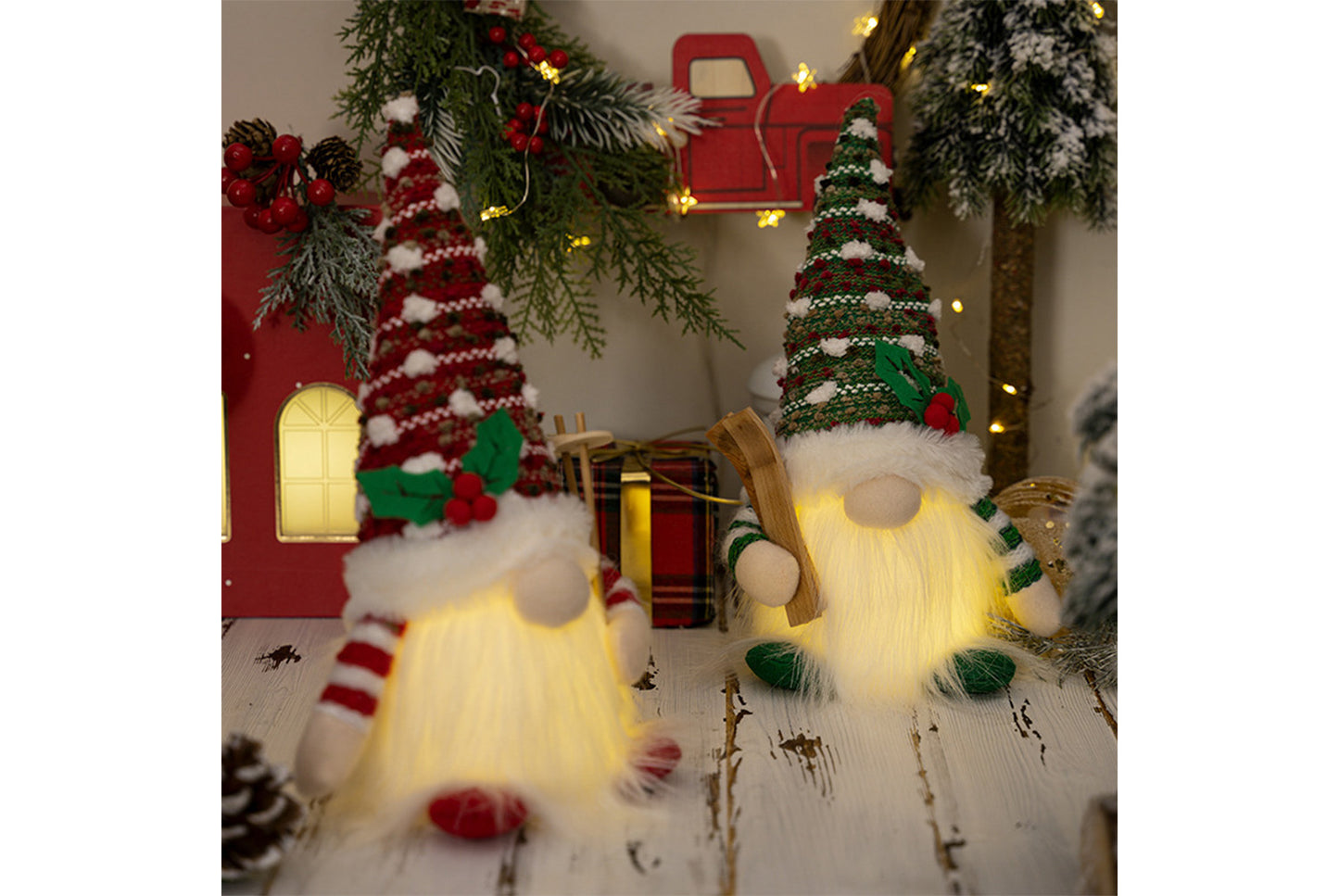 **Country-Style Glowing Rudolph Plush Toy**