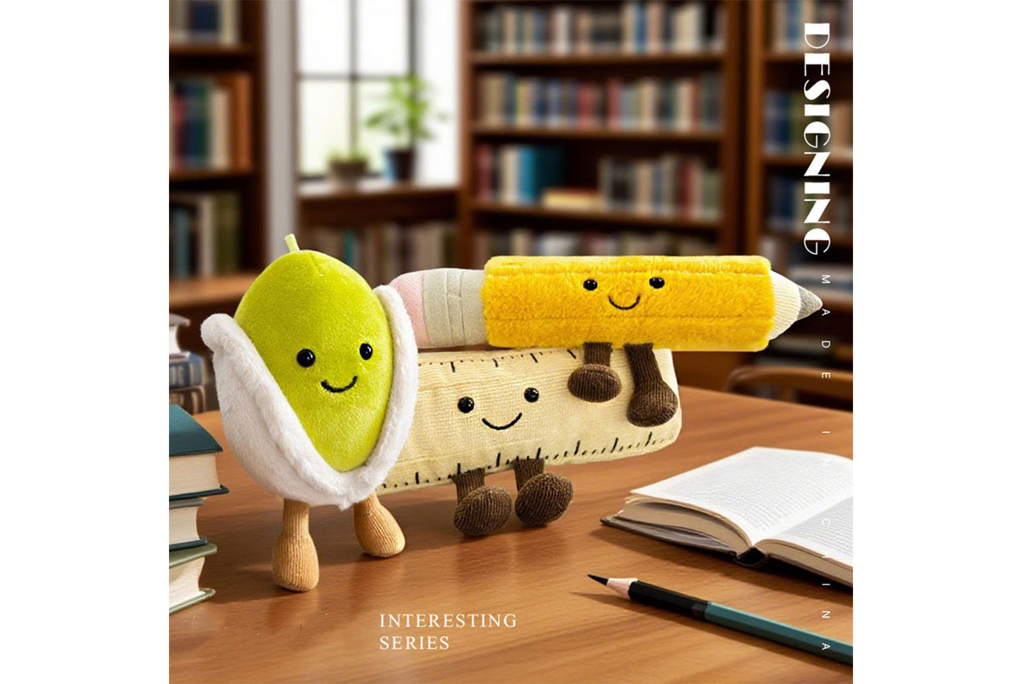 **Christmas Fun Stationery Plush Toy Set**