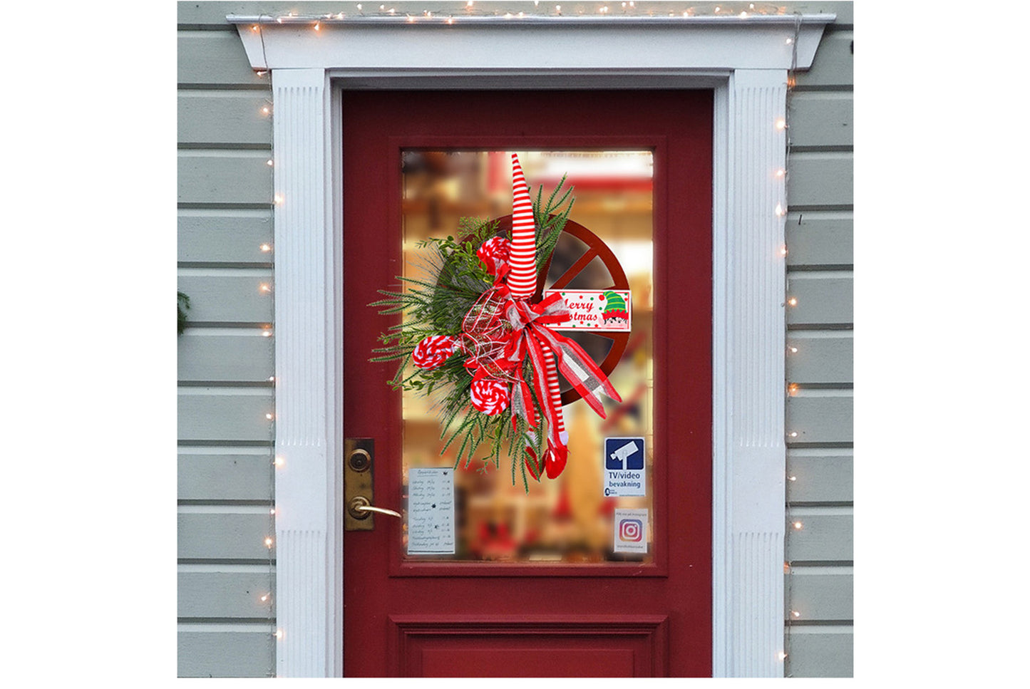 **Creative Christmas Elf Foot Wreath Ornament**