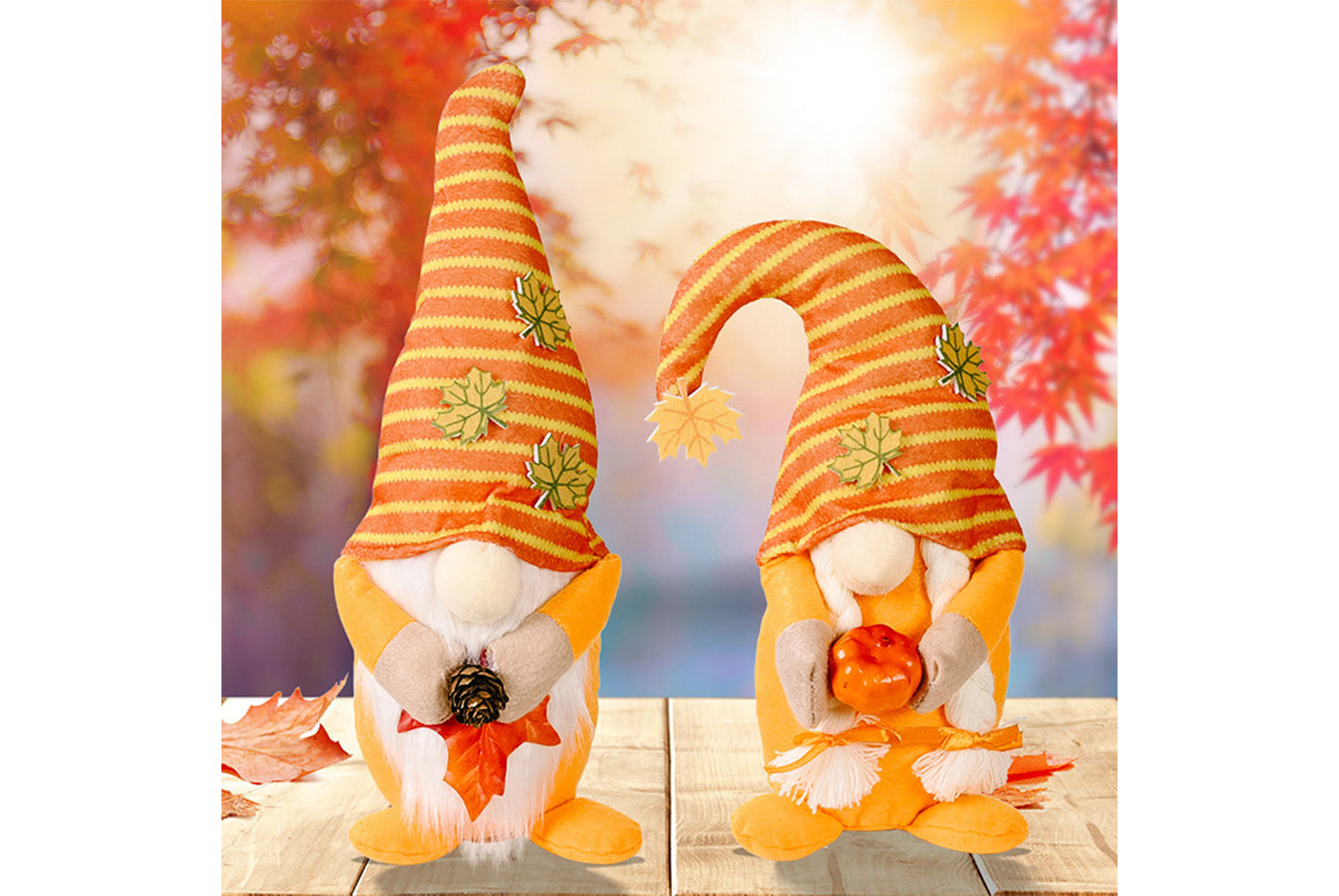**Autumn Maple Leaf Rudolph Doll | Thanksgiving Dancing Hat Ornament**