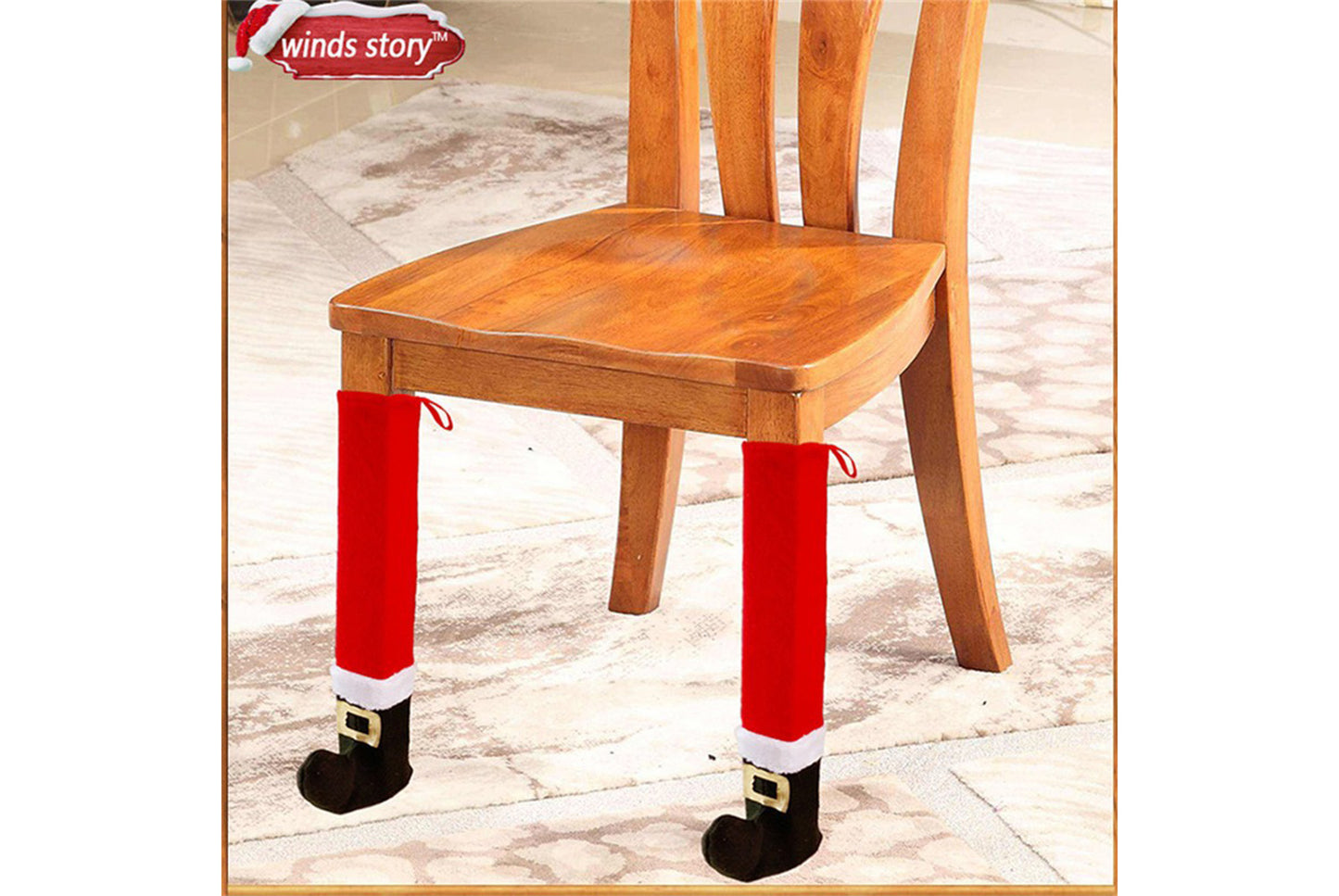 **All-Red Christmas Chair Leg Covers**