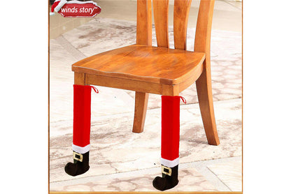 **All-Red Christmas Chair Leg Covers**