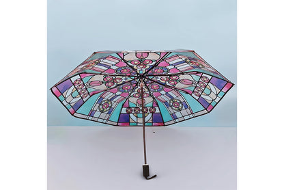 **Church Glass Tri-Fold Automatic Transparent Umbrella**