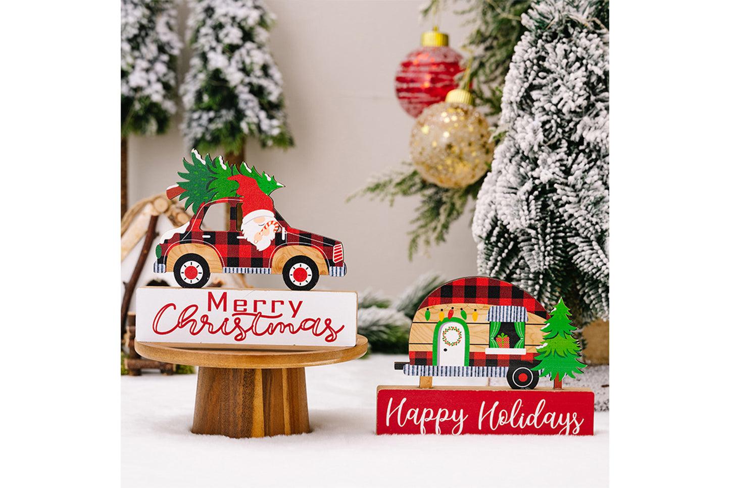 **3D Dwarf Wooden Christmas Ornament**