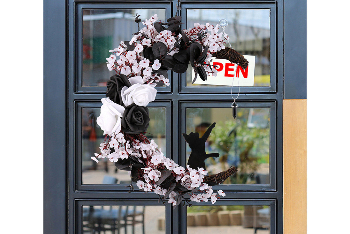 Halloween White Flower, Black Rose