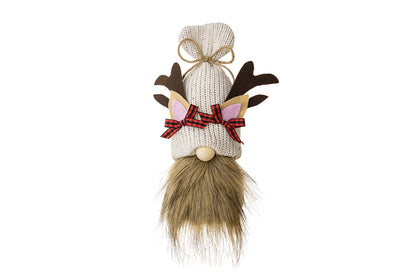**Christmas Knitted Shell Reindeer Antler Hat Rudolph Doll**