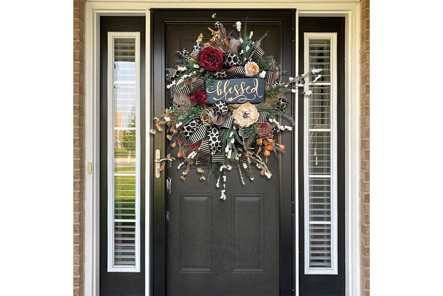 Autumn Thanksgiving Wreath | Simulated Plant Door Decoration