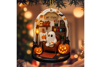 **Halloween Spooky Ornament Halloween Spooky Acrylic Hanging Ornament**