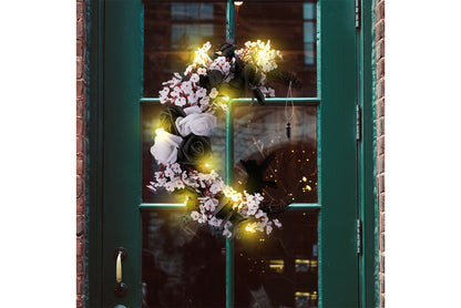 Halloween White Flower, Black Rose