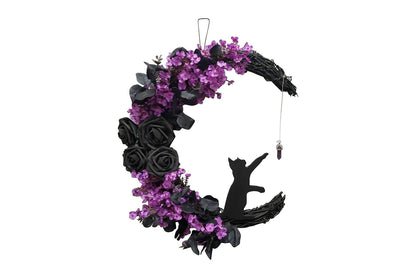 Simulated Black Rose Garland Halloween Decorations