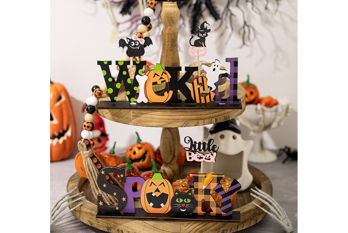 Halloween Wooden Letter Ornaments