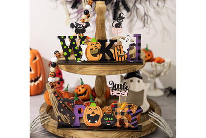 Halloween Wooden Letter Ornaments