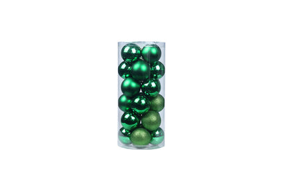 **3cm Christmas Ball Ornament Set (24 pieces)**