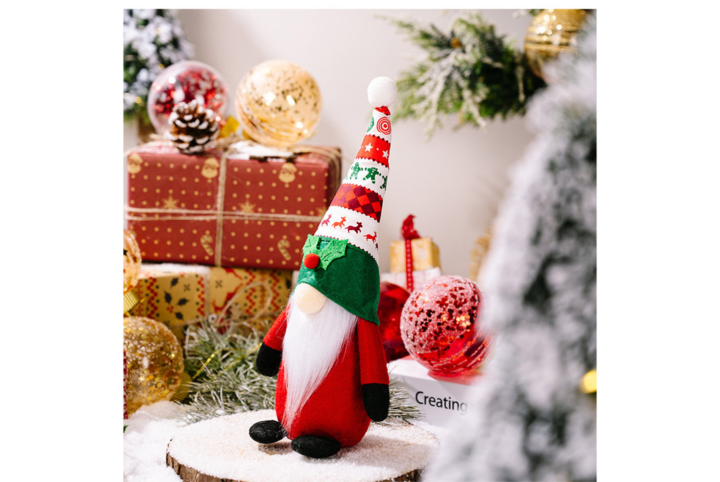 **Christmas No-Face Rudolph Doll Figurine**