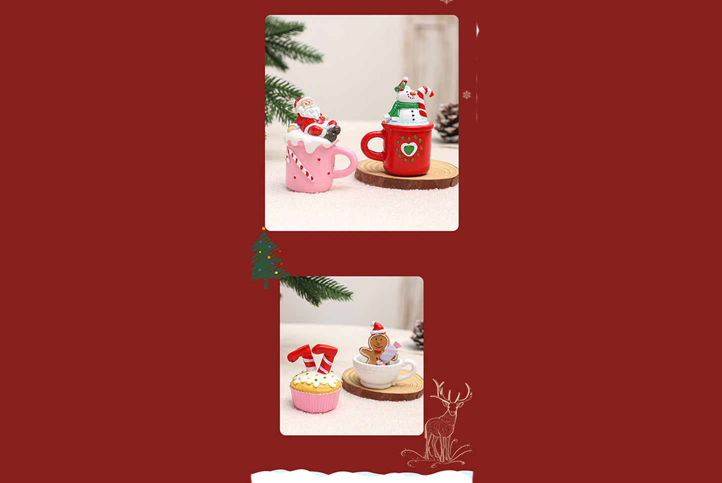 **Christmas Resin Cake Topper (Three Designs Available)**