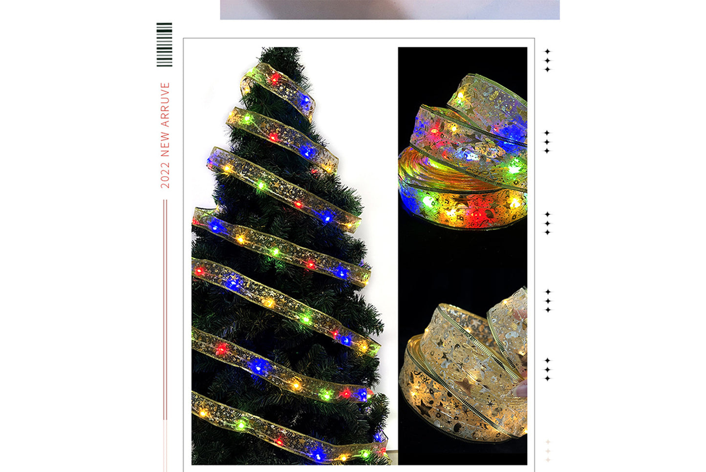 **Christmas Ribbon LED String Lights**