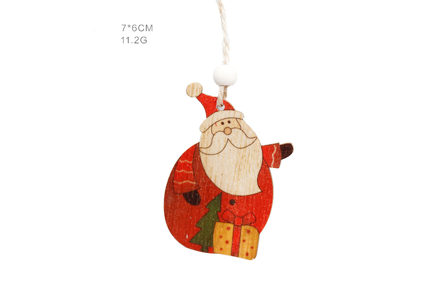 Wooden Painted Christmas Ornaments (Christmas Tree Decoration Set)