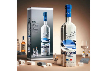**High-End Simulated Whiskey Bottle Building Block Set**