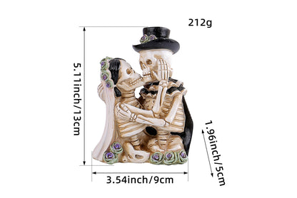 **Halloween Cartoon Skeleton Figure | Funny Resin Decoration**