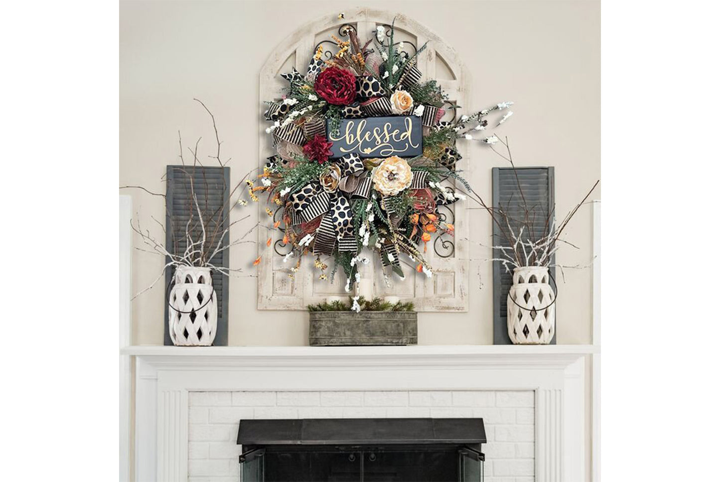 Autumn Thanksgiving Wreath | Simulated Plant Door Decoration