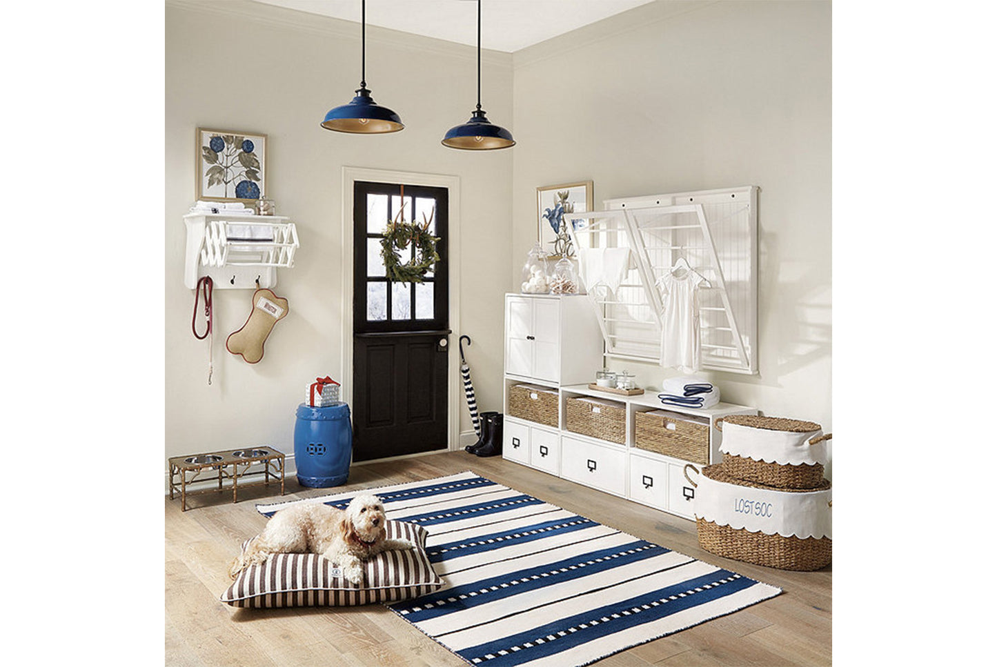 **Christmas Jute Dog Bone Stocking Gift Bag**