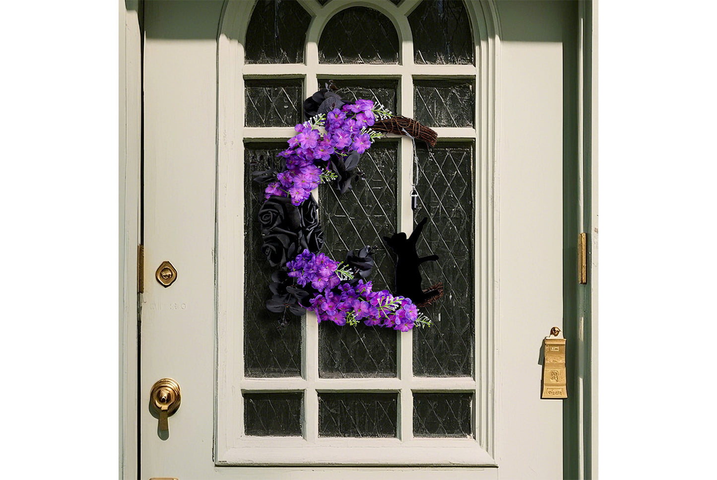 Simulated Black Rose Garland Halloween Decorations