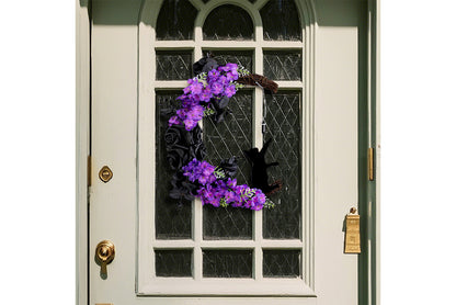 Simulated Black Rose Garland Halloween Decorations