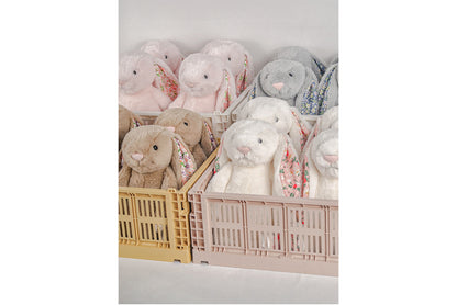 Floral Fabric Lop-Eared Rabbit Plush Toy