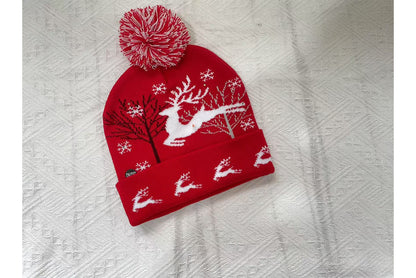 **Christmas Light-Up Wool Hat (Winter Warm Jacquard Knit Hat)**