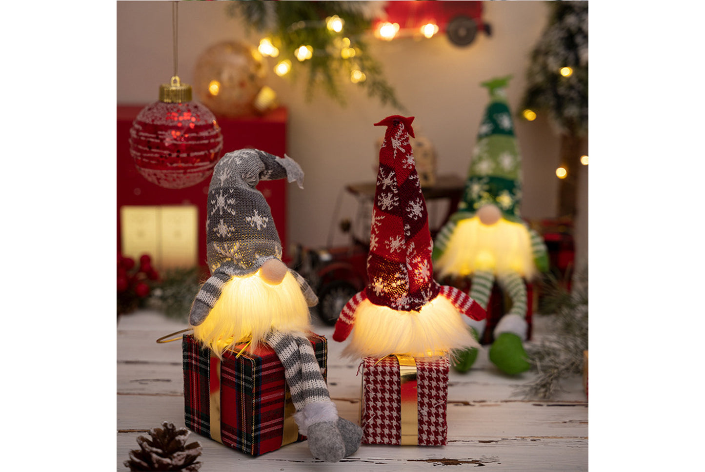 **Christmas Faceless Goblin Doll Set (with Lights)**