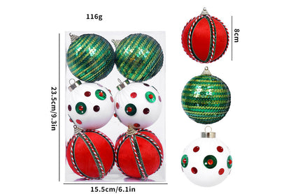 **Exquisite Cloth-Wrapped Foam Christmas Ball Set**