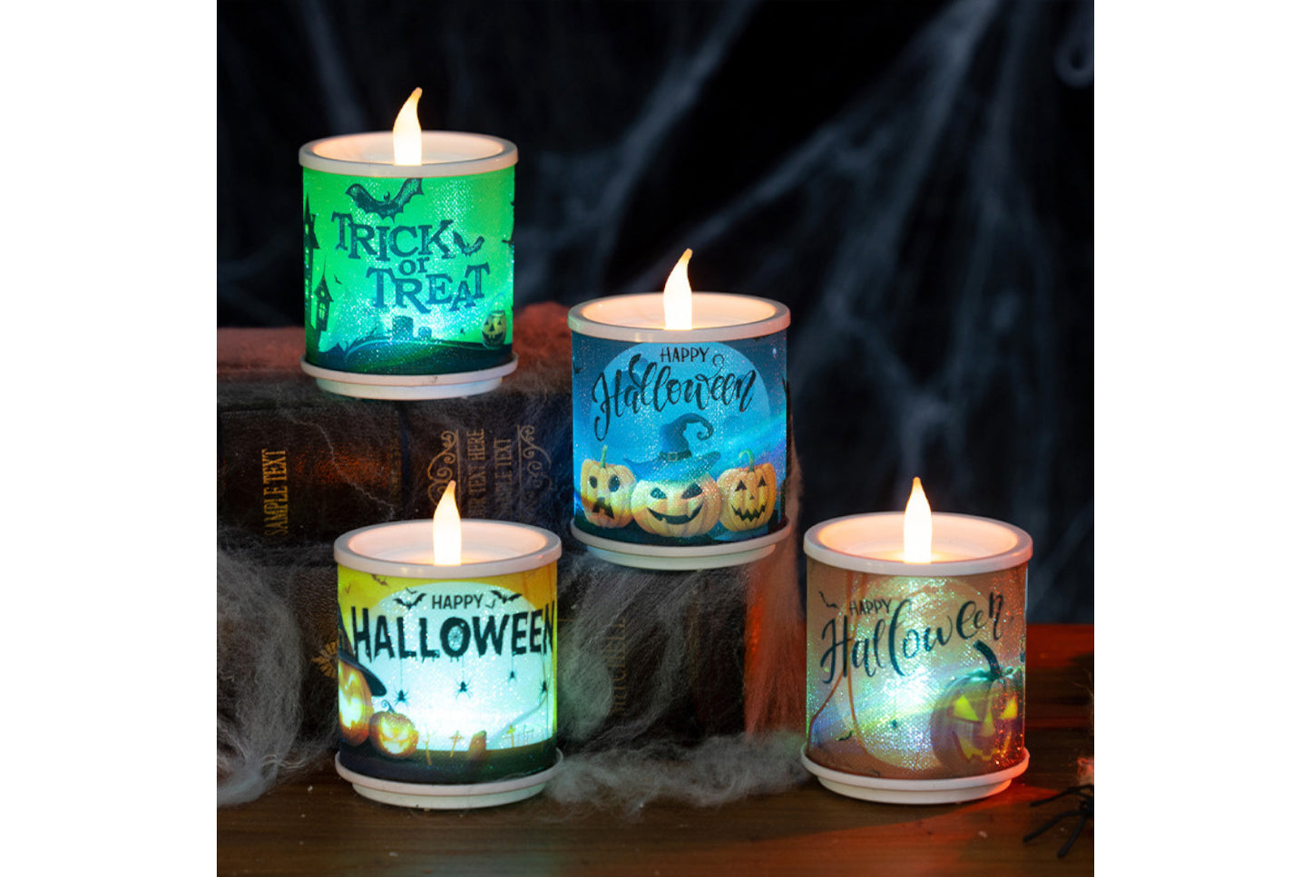 Halloween Electronic Candle Light | Horror-Themed Decorative Ornaments
