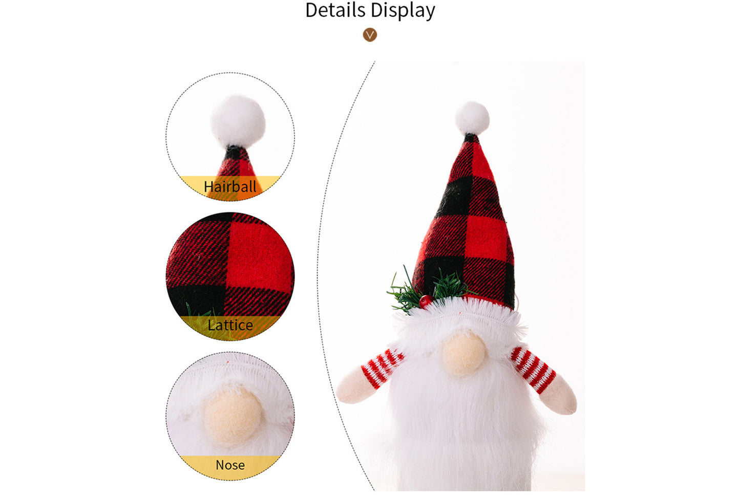 **Christmas Cute Rudolph Light-Up Faceless Doll Ornament**