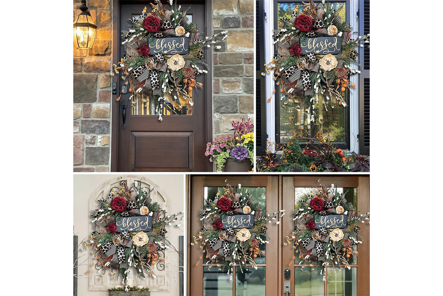 Autumn Thanksgiving Wreath | Simulated Plant Door Decoration