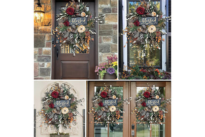 Autumn Thanksgiving Wreath | Simulated Plant Door Decoration