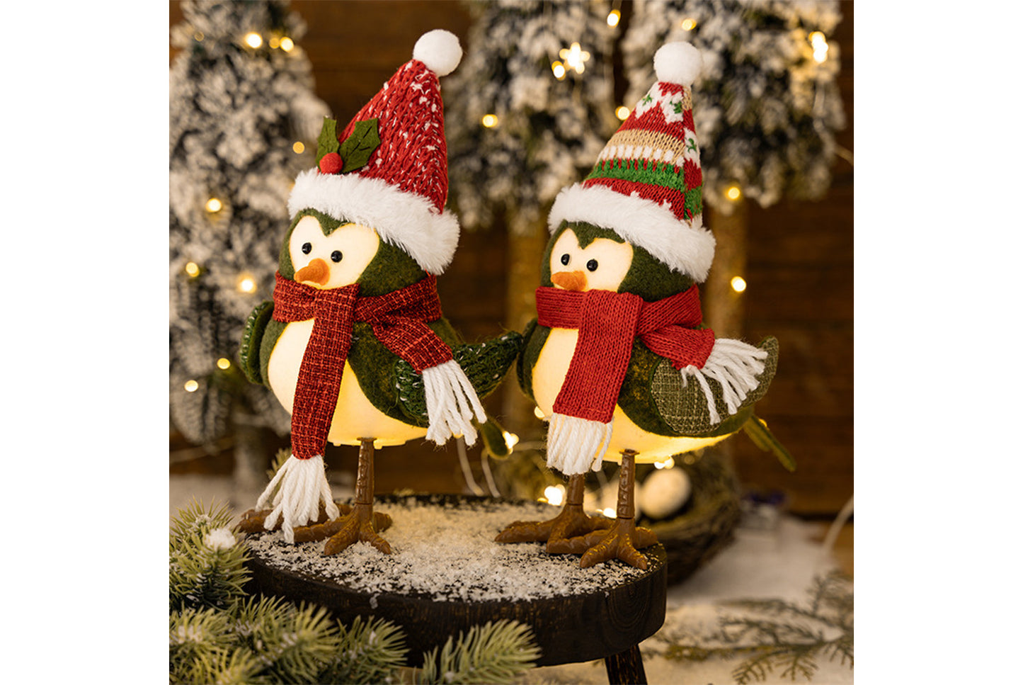 **Christmas Lighted Bird Figurine**