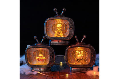 **Halloween TV Light | Ghost Skull Themed Desktop Ornament**