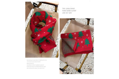 **Christmas Knitted Scarf (Red and Green Available)**