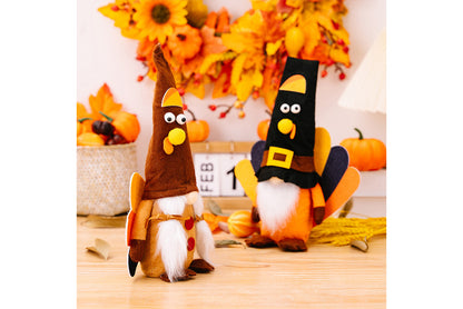 Thanksgiving Spread-Tail Turkey Gnome Ornament
