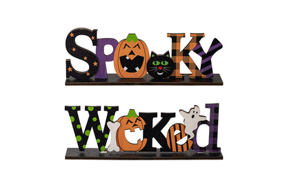 Halloween Wooden Letter Ornaments
