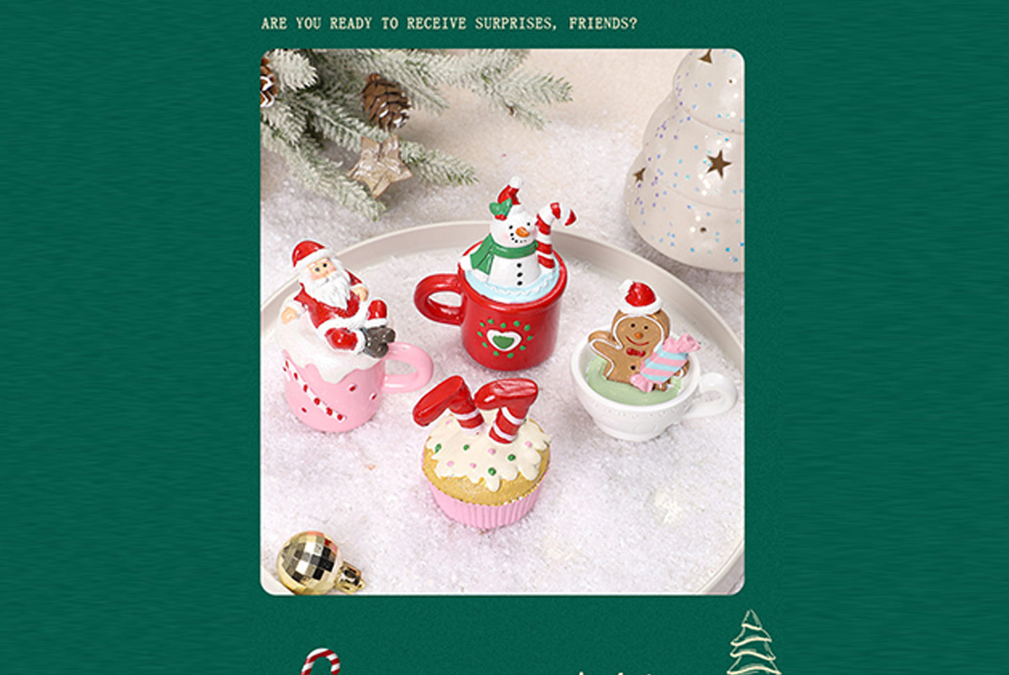 **Christmas Resin Cake Topper (Three Designs Available)**