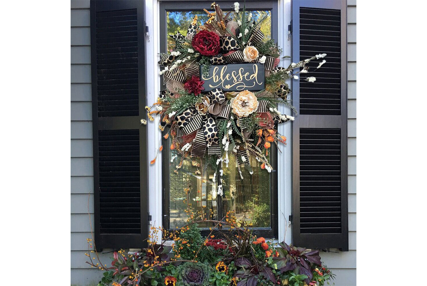 Autumn Thanksgiving Wreath | Simulated Plant Door Decoration