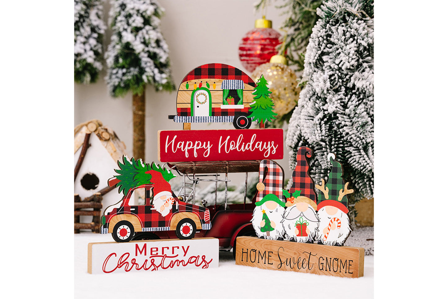 **3D Dwarf Wooden Christmas Ornament**