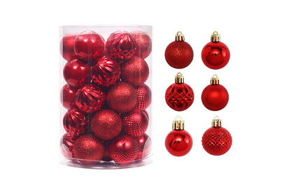 **4cm/34 pcs Tube of Special-Shaped Christmas Balls**